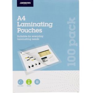 J.Burrows A4 Laminating Pouches Gloss (100 Pack)