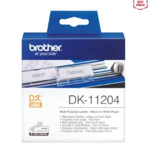 Brother DK 11204 17 x 54mm Black On White Small Label Roll (10 Units)