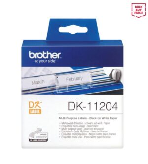 Brother DK 11204 17 x 54mm Black On White Small Label Roll (10 Units)