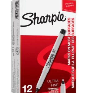 Sharpie Fine Permanent Markers Black (12 Pack)