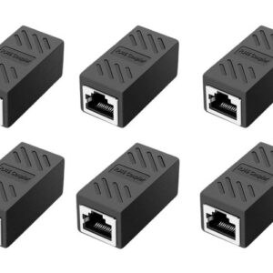 RJ45 Coupler,Ethernet Coupler,Cat6 Coupler 6 Pack in Line Coupler for Cat8/Cat7/Cat6/Cat5e/Cat5 Ethernet Cable Extender Adapter for PC/Router/Modem,Female to Female